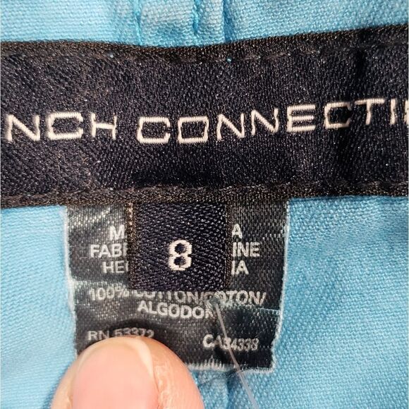 ☔️🔹️French Connection Blue Zippered Utility Jacket Size 8 - Picture 12 of 16